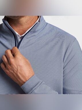 PETER MILLAR Perth Sugar strip Performance 1/4 zip